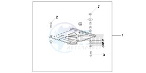 XL125V VARADERO drawing TOP BOX SUB CARRIER 35L