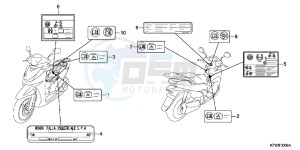 SH300C drawing CAUTION LABEL