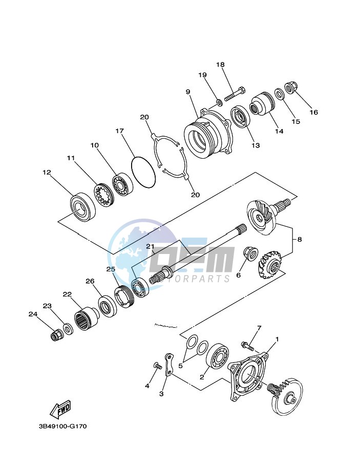 MIDDLE DRIVE GEAR