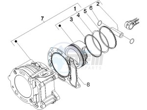 X9 125 Evolution potenziato (UK) drawing Cylinder-piston-wrist pin unit