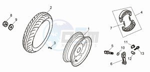 CELLO 50 45KMH drawing REAR WHEEL