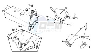 SHARK 50 drawing HANDLEBAR / HANDLEBAR COVER / DASHBOARD