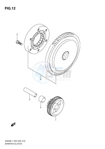 AN400 (E03) Burgman drawing STARTER CLUTCH