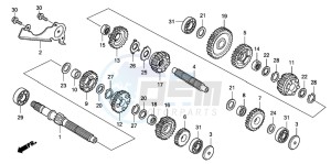 VT750C2 VT750C2 drawing TRANSMISSION