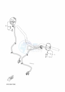 YP125RA XMAX 125 TECH MAX (B9Y3) drawing HANDLE SWITCH & LEVER