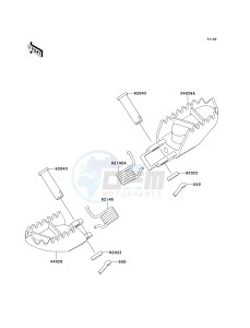 KX 85 A [KX85 MONSTER ENERGY] (A6F - A9FA) A6F drawing FOOTRESTS