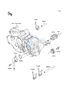 KX450F KX450E9F EU drawing Gear Change Drum/Shift Fork(s)