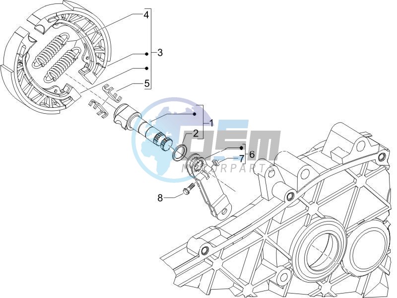 Rear brake - Brake jaw