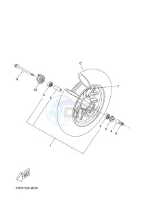 CW50 BOOSTER (5WWN 5WWN) drawing FRONT WHEEL