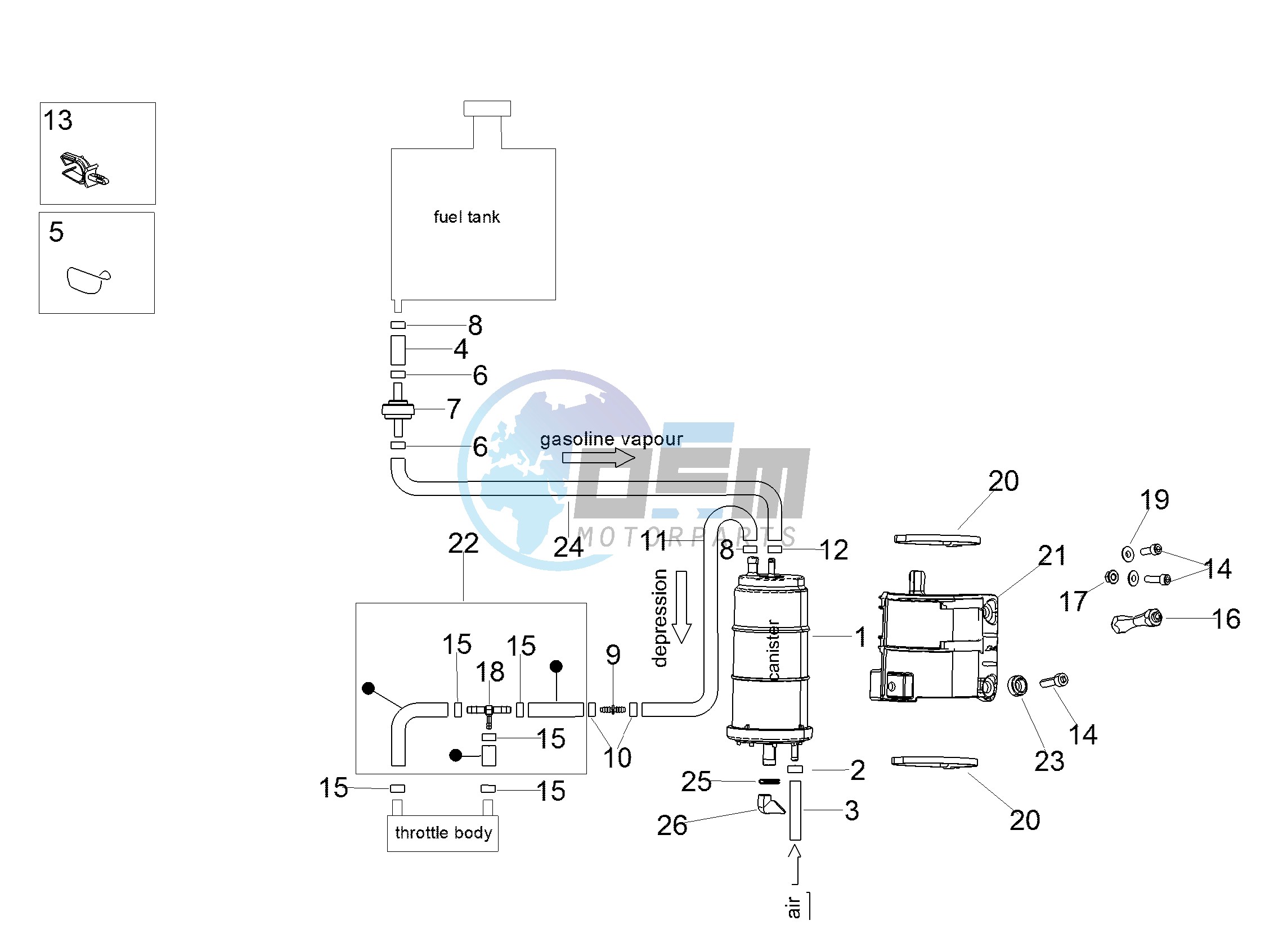 Fuel vapour recover system