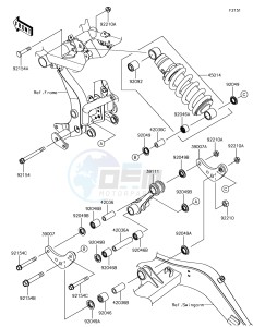 NINJA 650 EX650KJF XX (EU ME A(FRICA) drawing Suspension/Shock Absorber