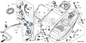 NC700SAC drawing FUEL TANK/ FUEL PUMP