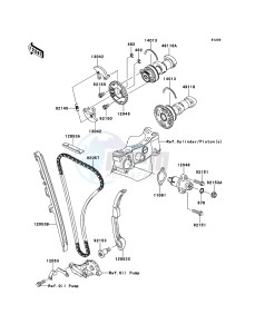 KX450F KX450E9F EU drawing Camshaft(s)/Tensioner