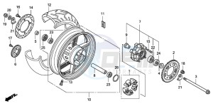 CBF1000 drawing REAR WHEEL