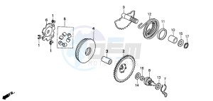 PK50M drawing DRIVE FACE/KICK STARTER SPINDLE