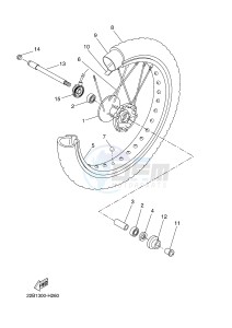 WR125R (22B7 22B7 22B7) drawing FRONT WHEEL