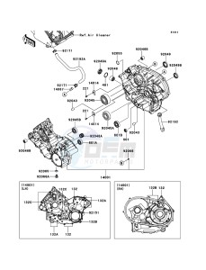 BRUTE FORCE 750 4x4i EPS KVF750GEF EU drawing Crankcase