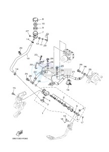 MTM850 MTM-850 XSR900 (B90L) drawing REAR MASTER CYLINDER