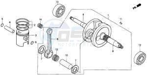 SH75D drawing CRANKSHAFT/PISTON