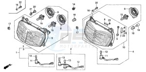 VFR750F drawing HEADLIGHT