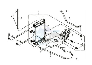 GTS 300 EFI drawing RADIATOR