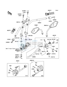 Z750 ABS ZR750MBF FR GB XX (EU ME A(FRICA) drawing Handlebar