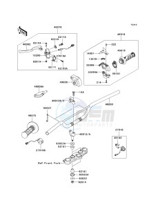 KLX 140 A [KLX140] (A8F-A9FA) A9FA drawing HANDLEBAR