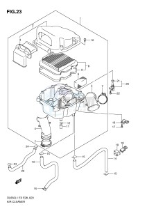 DL650 (E3) V-Strom drawing AIR CLEANER