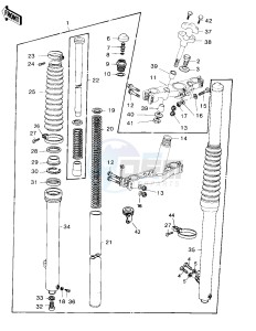 KX 420 A [KX420] (A1-A2) [KX420] drawing FRONT FORK -- KX420-A1- -