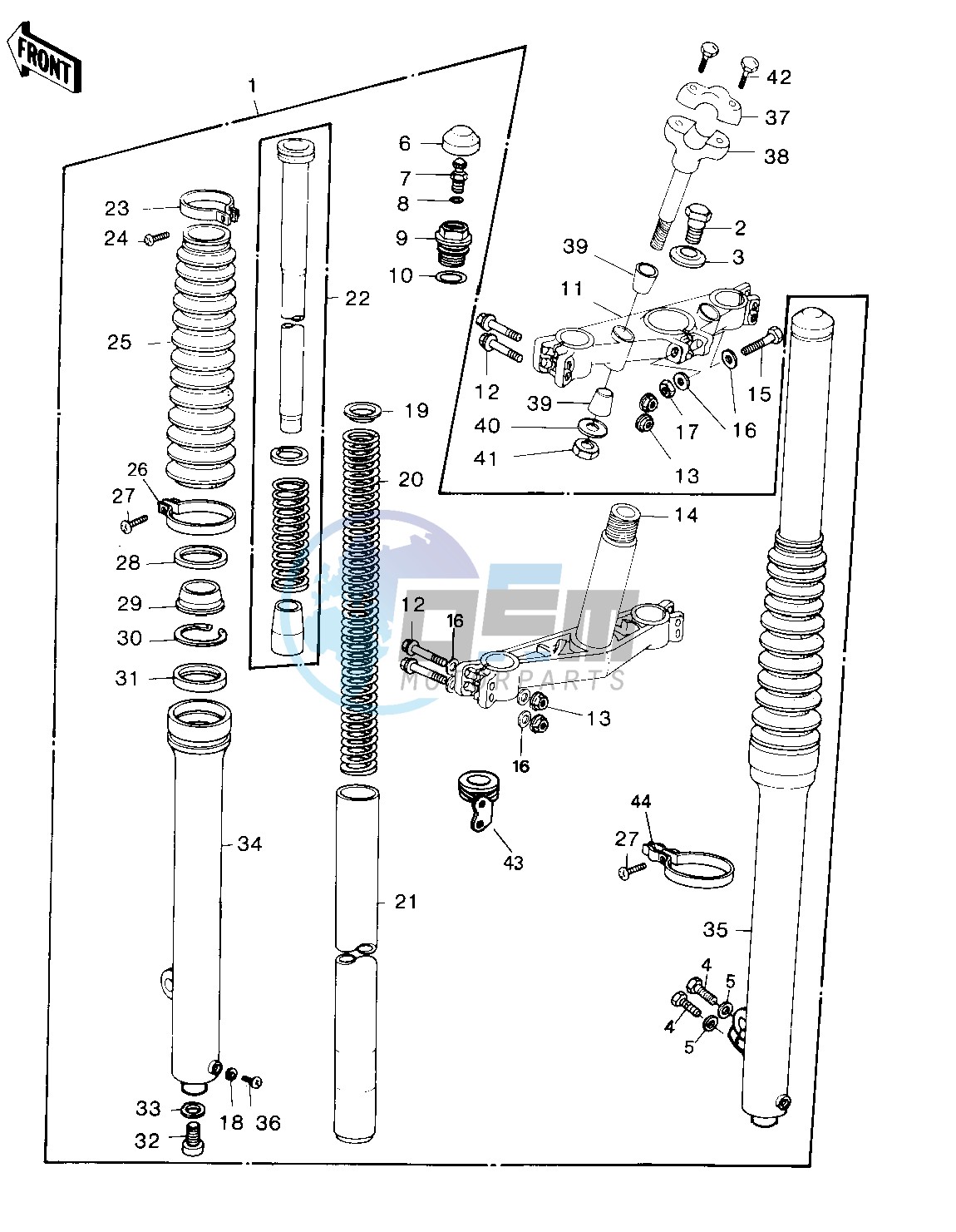 FRONT FORK -- KX420-A1- -