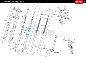 TANGO-125-E4-BLACK drawing FRONT FORK