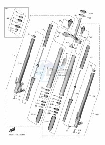 YZF690 YZF-R7 (BEBA) drawing FRONT FORK