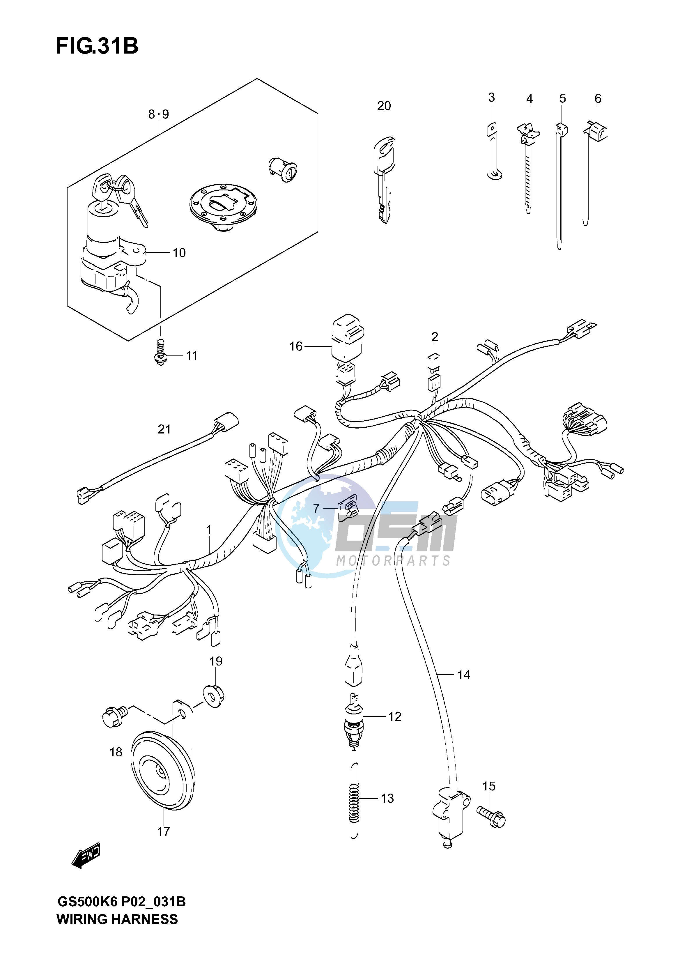 WIRING HARNESS (GS500FK4 K5 K6 FUK4 K5 K6)