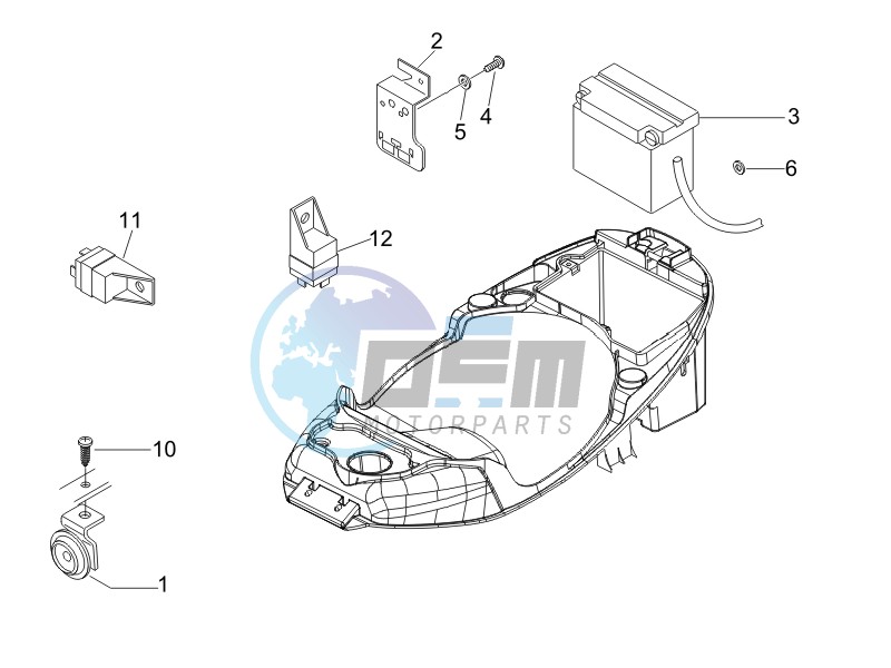 Control switches - Battery - Horn