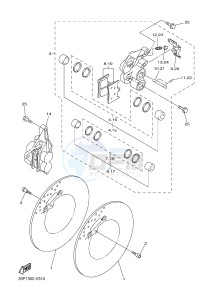 FZ8-S FZ8 FAZER 800 (42PD 42PF) drawing FRONT BRAKE CALIPER