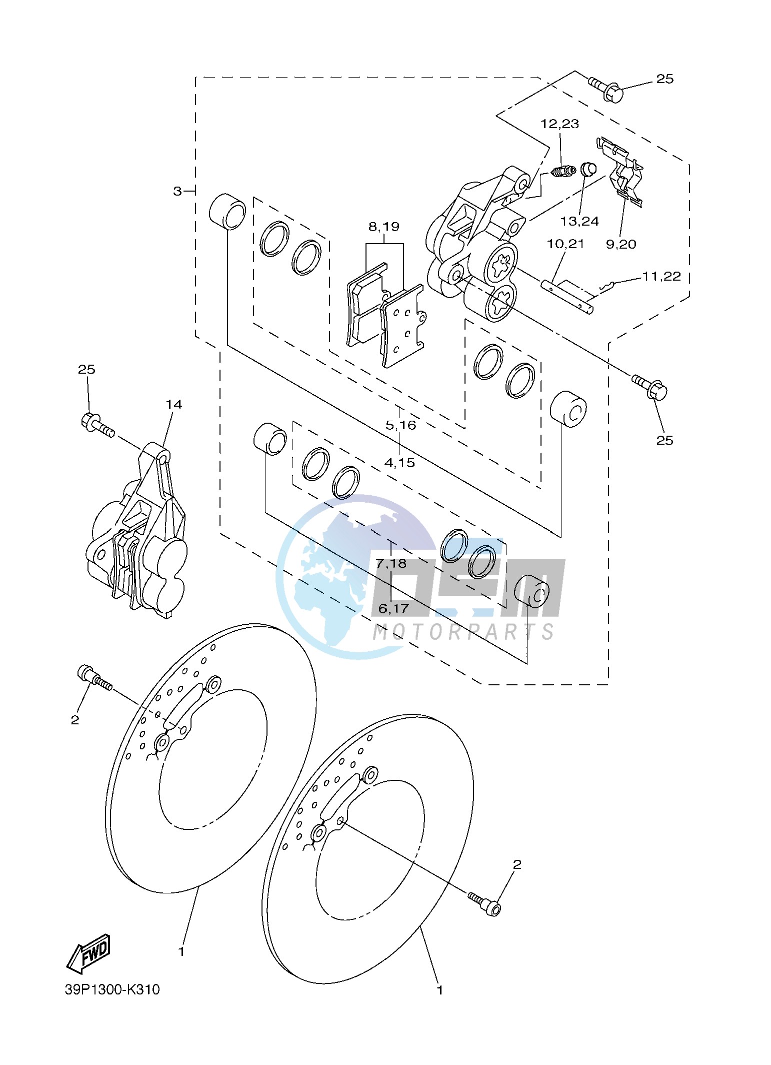 FRONT BRAKE CALIPER