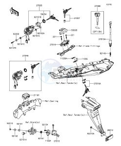 NINJA ZX-6R ZX636EGFA GB XX (EU ME A(FRICA) drawing Ignition Switch