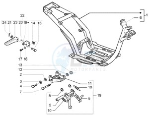 NRG 50 power purejet drawing Chassis - Central stand