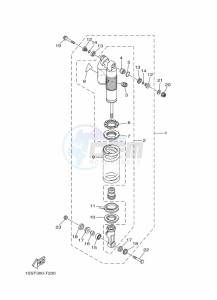 YZ250 (BCRG) drawing REAR SUSPENSION