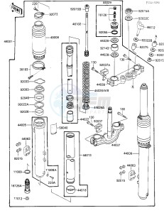 KX 250 F [KX250] (F1) [KX250] drawing FRONT FORK