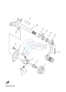 YZ250F (17DH 17DJ 17DK 17DL) drawing SHIFT SHAFT