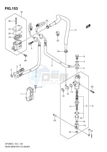 SFV650 (E21) Gladius drawing REAR MASTER CYLINDER (SFV650AL1 E21)