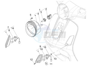 Granturismo 125 L Potenziato UK drawing Head lights - Turn signal lamps