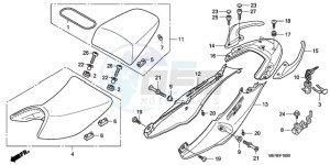 CBF600N9 Europe Direct - (ED) drawing SEAT/SEAT COWL