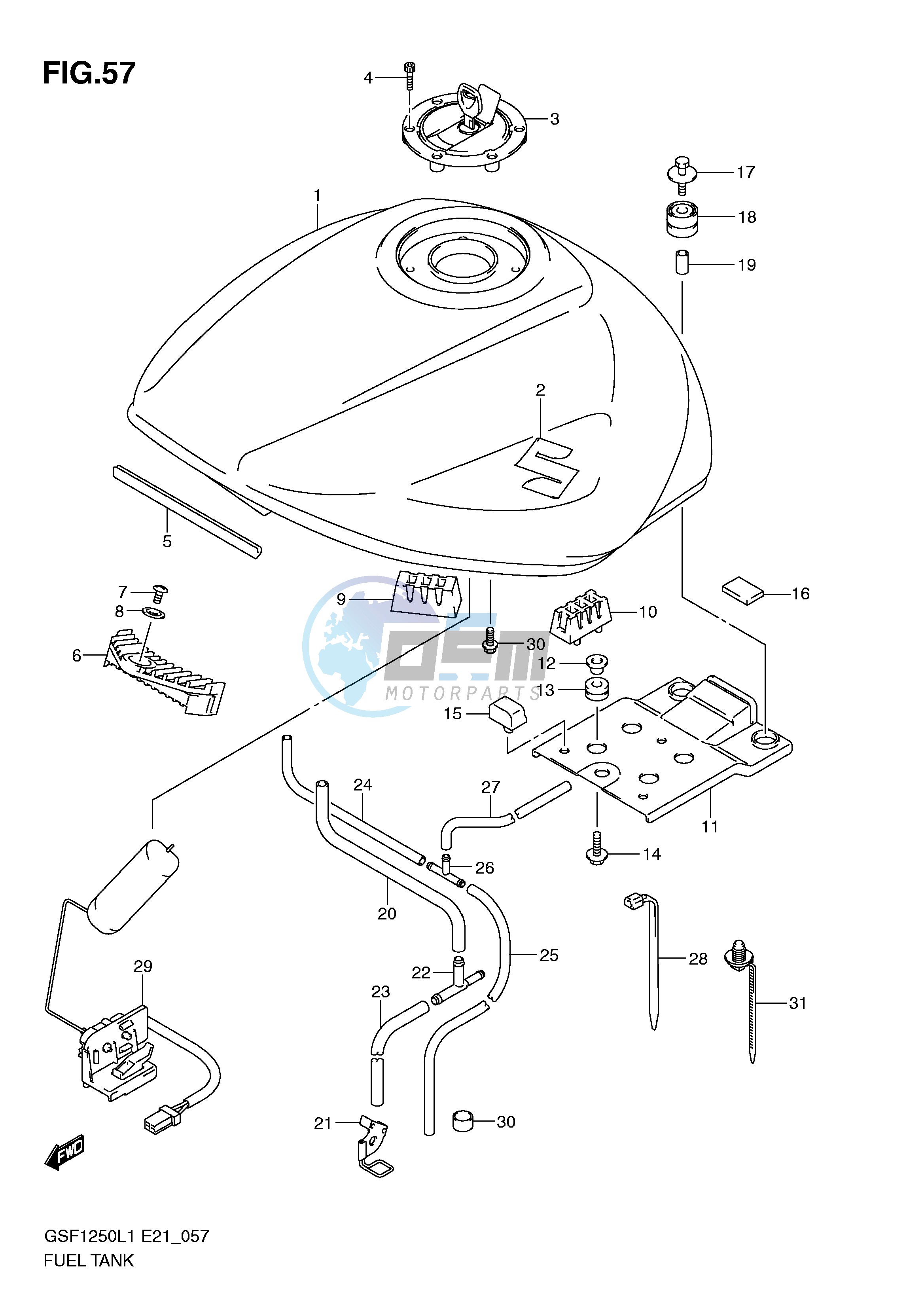 FUEL TANK (GSF1250AL1 E24)