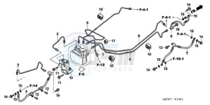 NT700VAA France - (F / ABS) drawing BRAKE LINES/PCV. (ABS)