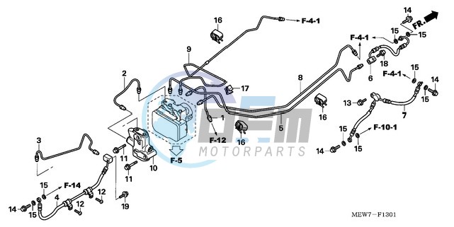 BRAKE LINES/PCV. (ABS)