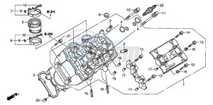 ST1300A drawing LEFT CYLINDER HEAD