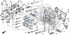 FJS600A SILVER WING drawing CYLINDER HEAD (FJS6001/2)