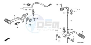 CBF600N9 UK - (E / MKH) drawing BRAKE PEDAL/ CHANGE PEDAL